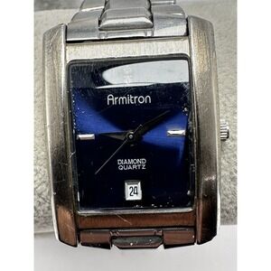 Armitron Diamond 20/1549-51 Mens Tank Watch New Battery 29MM 7.5"‎ M20